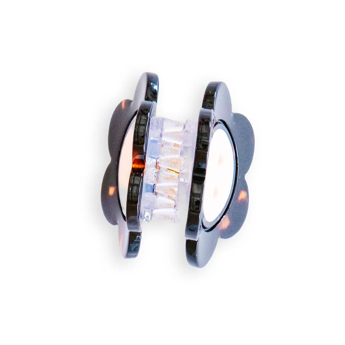 Sarah Hearts - Mini Hair Claw Clip - Daisy Button Tortoise Shell