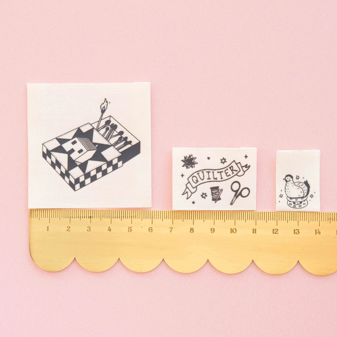 Sarah Hearts - Sewing Labels - Toad and Sew Quilty