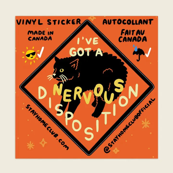 Stay Home Club - Vinyl Sticker - Nervous Disposition