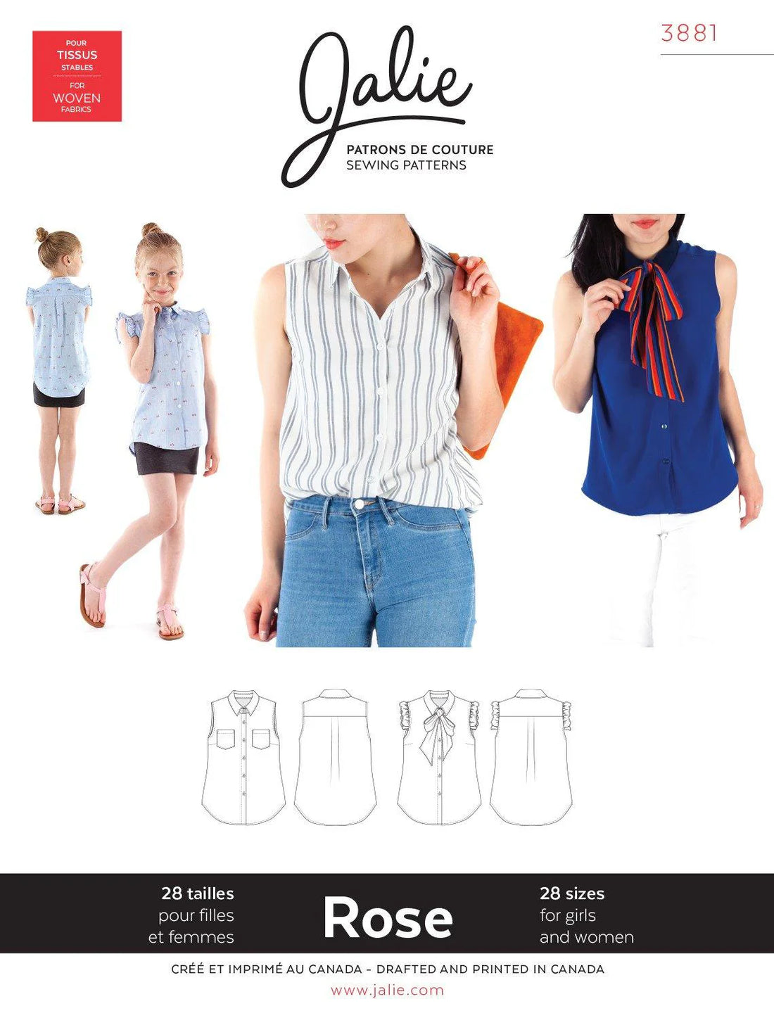 Jalie - Rose Sleeveless Button-Down Shirt