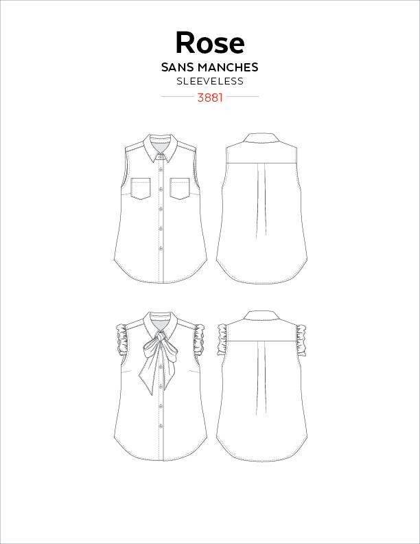Jalie - Rose Sleeveless Button-Down Shirt