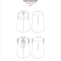 Jalie - Rose Sleeveless Button-Down Shirt