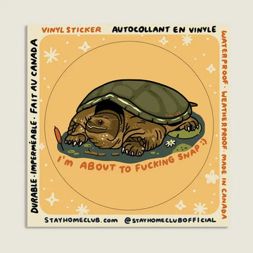 Stay Home Club - Vinyl Sticker - About to Snap