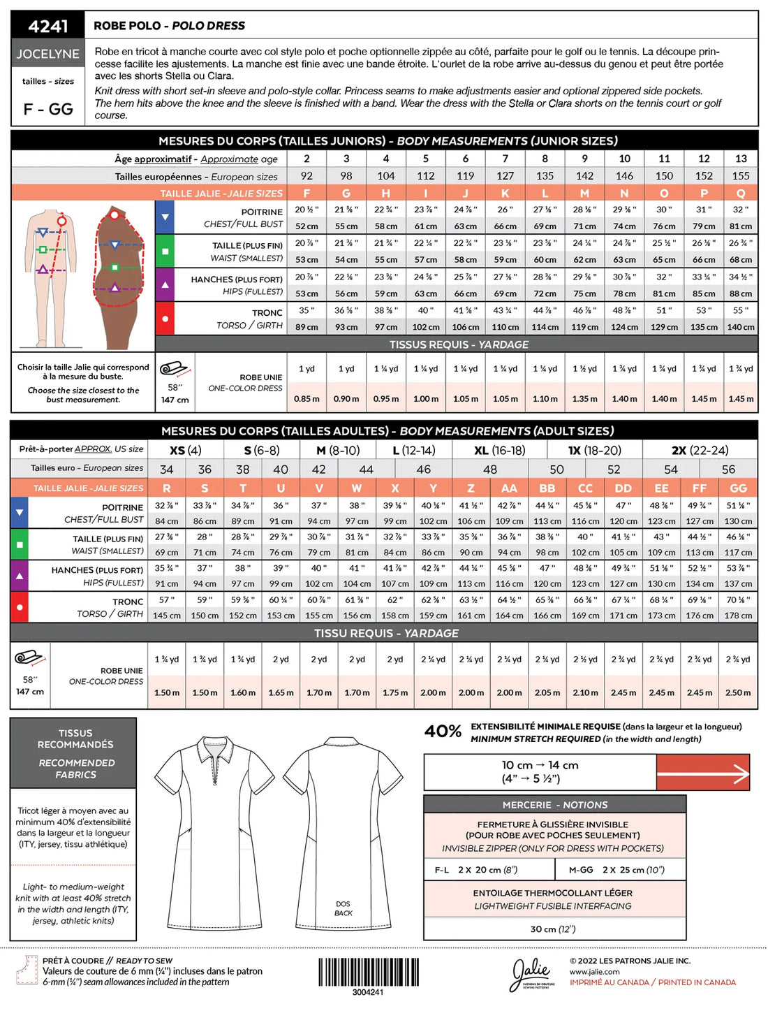 Jalie - Jocelyne Polo Dress