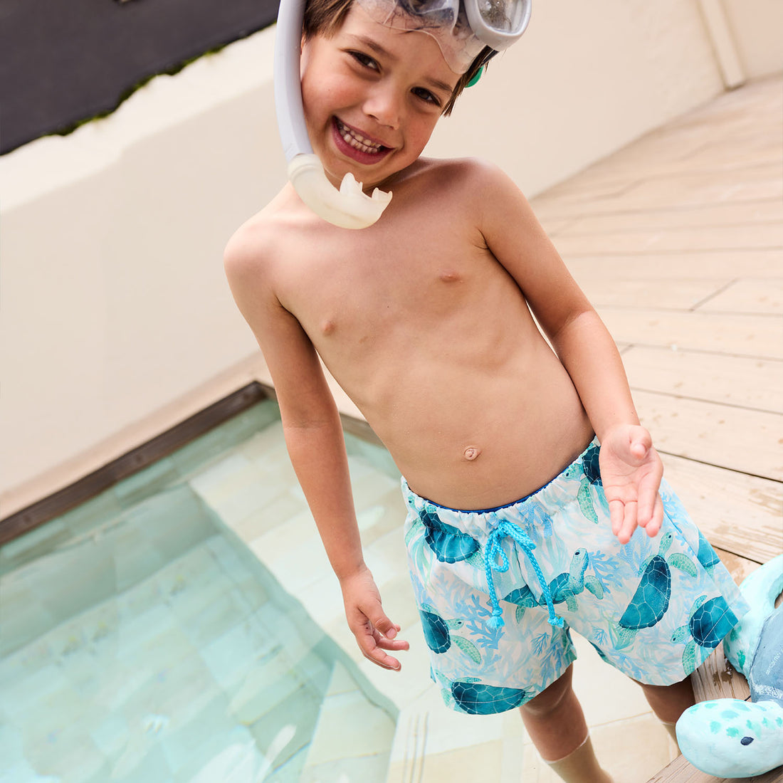 Katia - Swim Short Print - Turtles Swimming