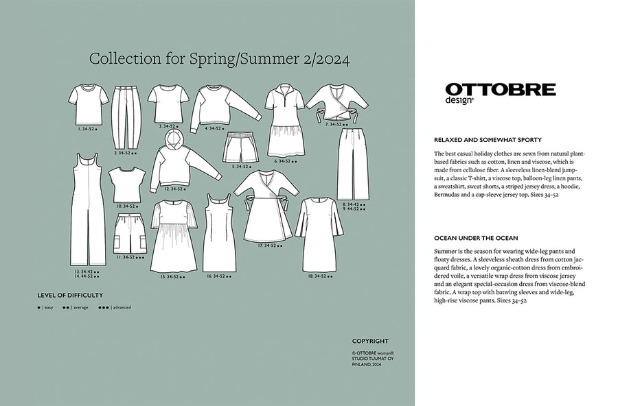 Ottobre - Pattern Magazine - Women's Spring 2024