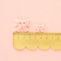 Sarah Hearts - Buttons - Pink Bow - Large