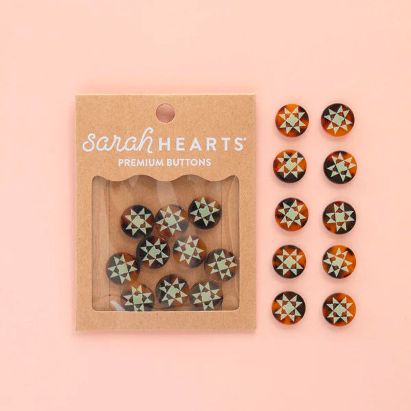 Sarah Hearts - Buttons - Quilt Star - Small