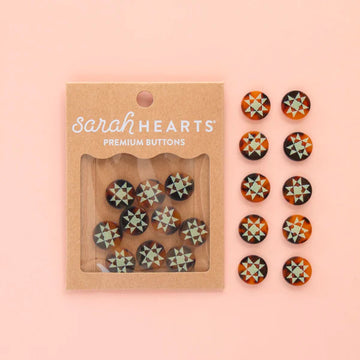 Sarah Hearts - Buttons - Quilt Star - Small