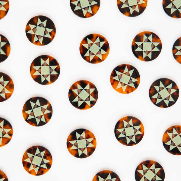 Sarah Hearts - Buttons - Quilt Star - Large