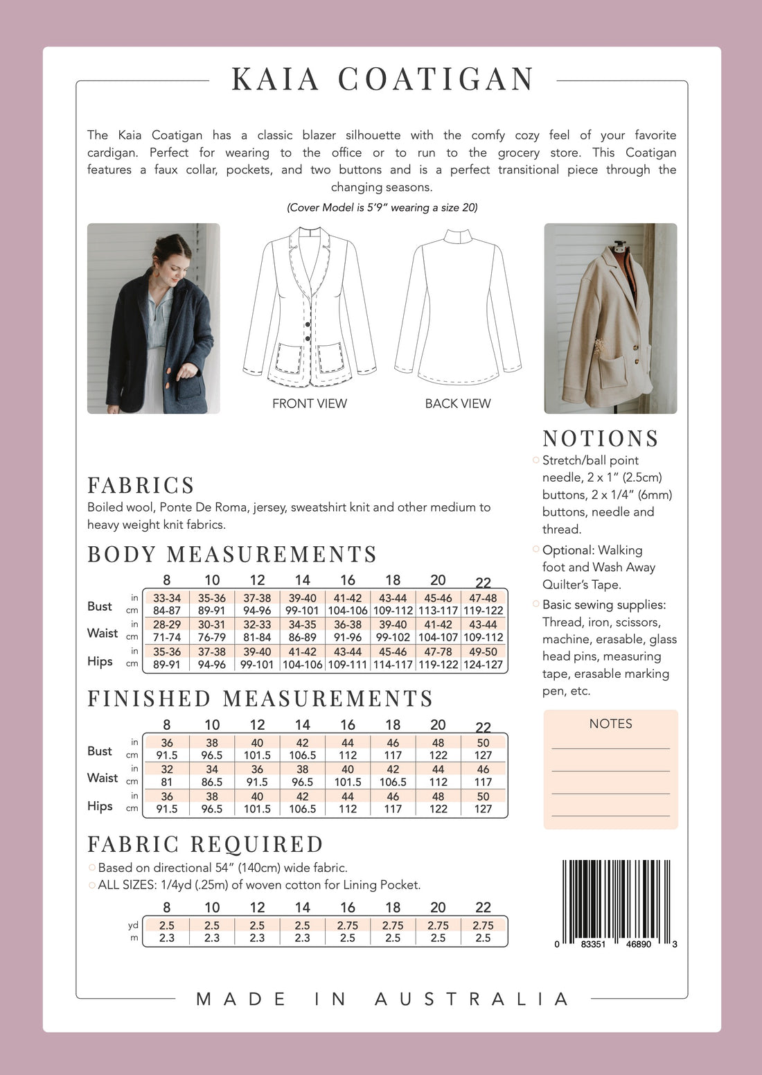 Sew To Grow - Kaia Coatigan 