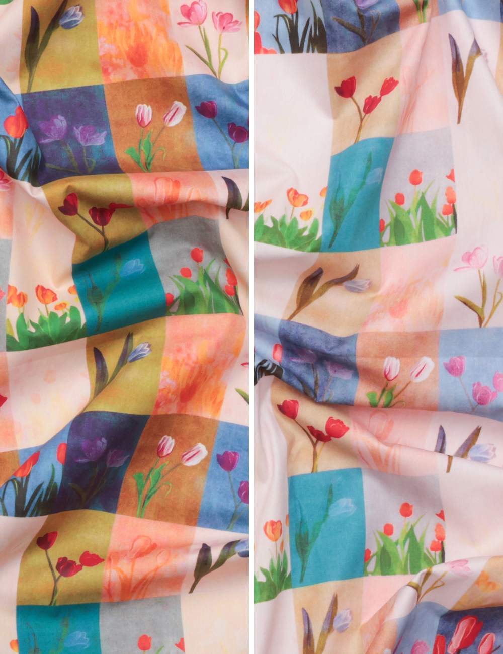 Cotton - Poplin - Digital Print - Blocks - Assorted