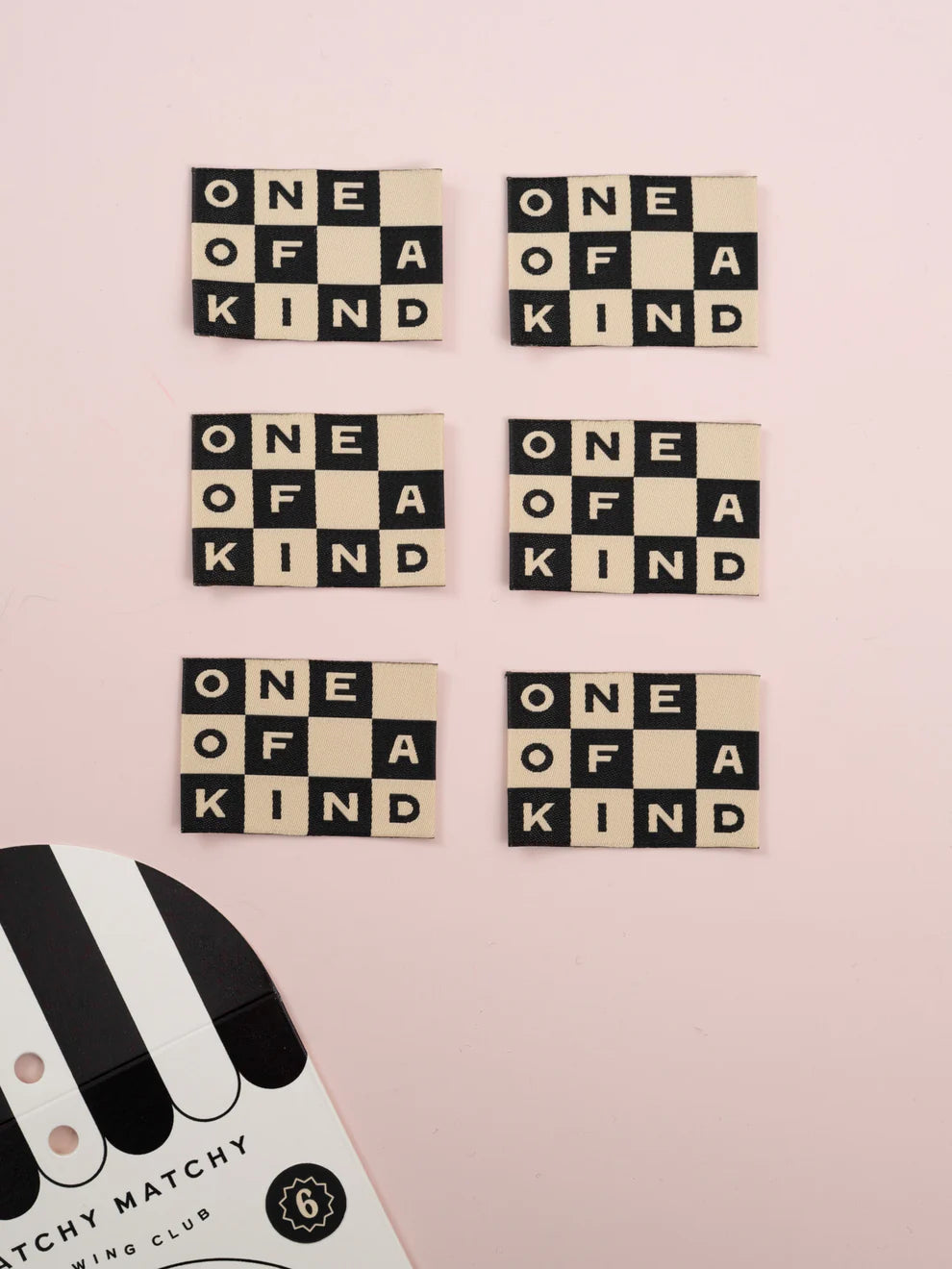 Matchy Matchy Sewing Club - Sewing Labels - One of a Kind Checkerboard Large