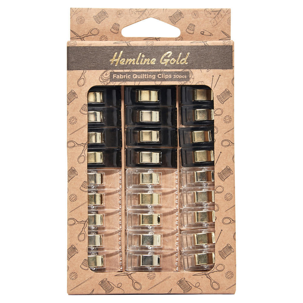 Hemline Gold - Sewing Clips - 30pc
