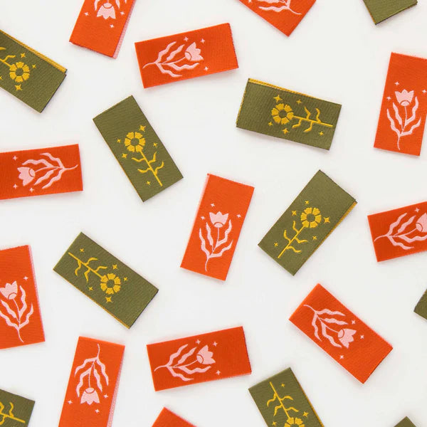 Sarah Hearts - Sewing Labels - Floral Design Multipack