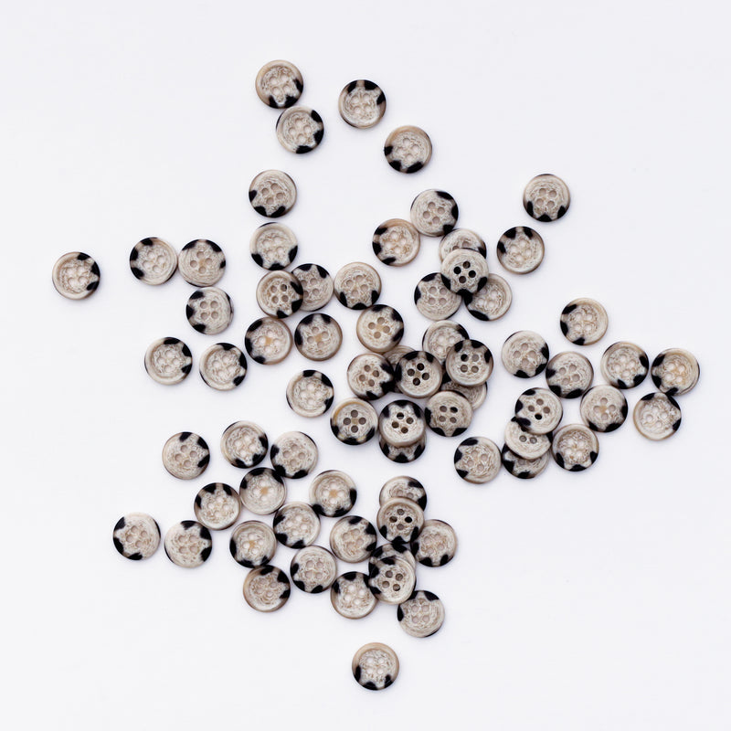 Buttons - 4 Hole - Tortoise - 9mm