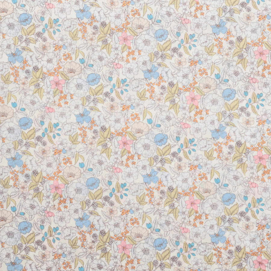 Cotton - Calico Prints - Floral Pastel