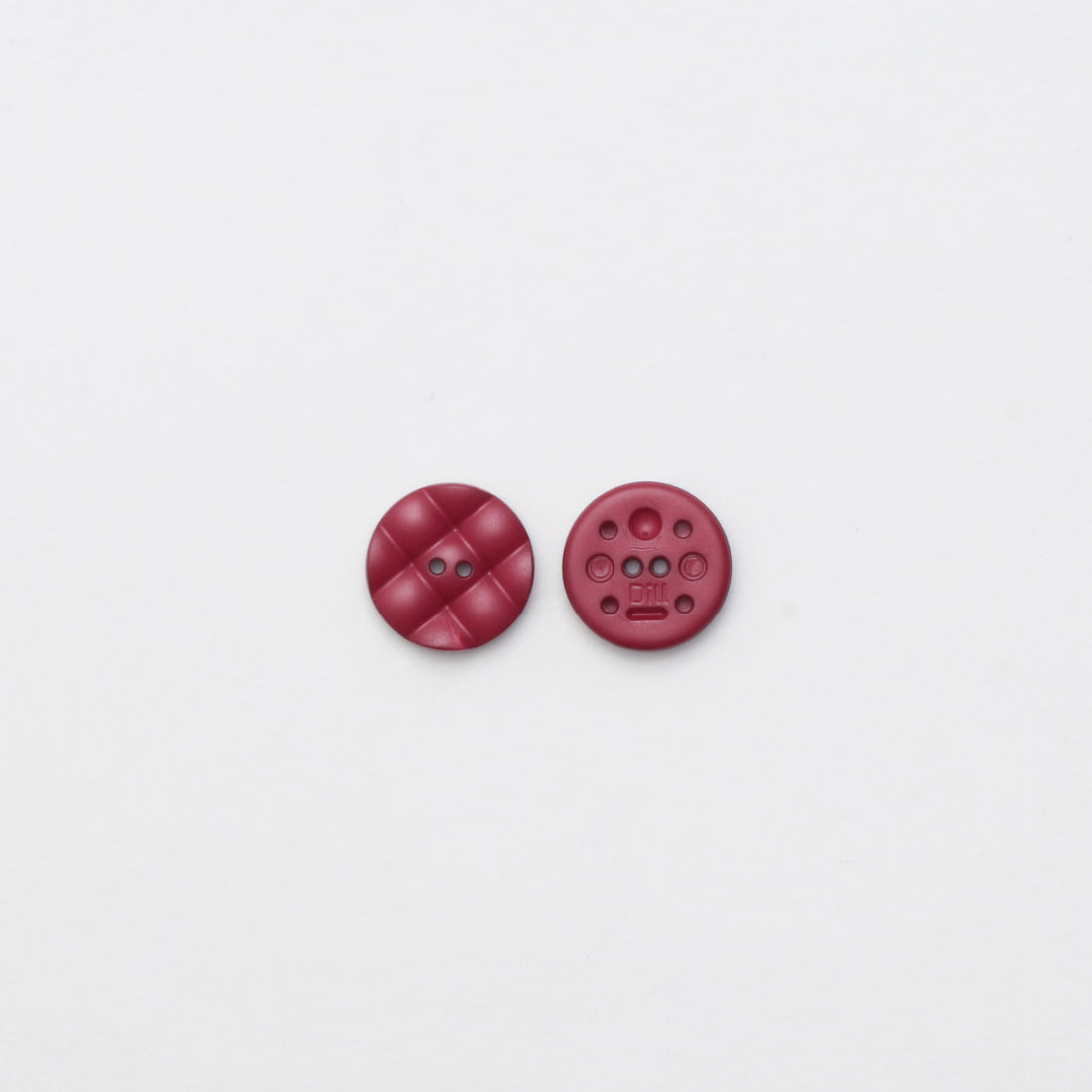 Buttons - 2 Hole - 18mm - Pillow - Burgundy