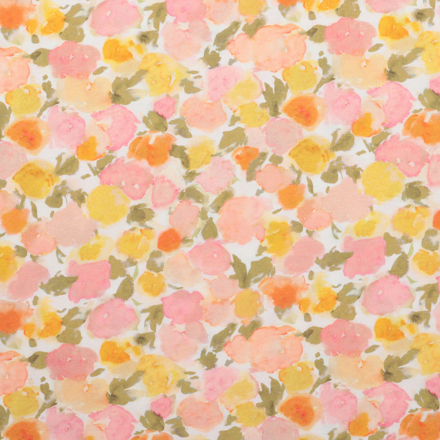 Viscose Blend - Melrose Knit - Digital Print - White Pink