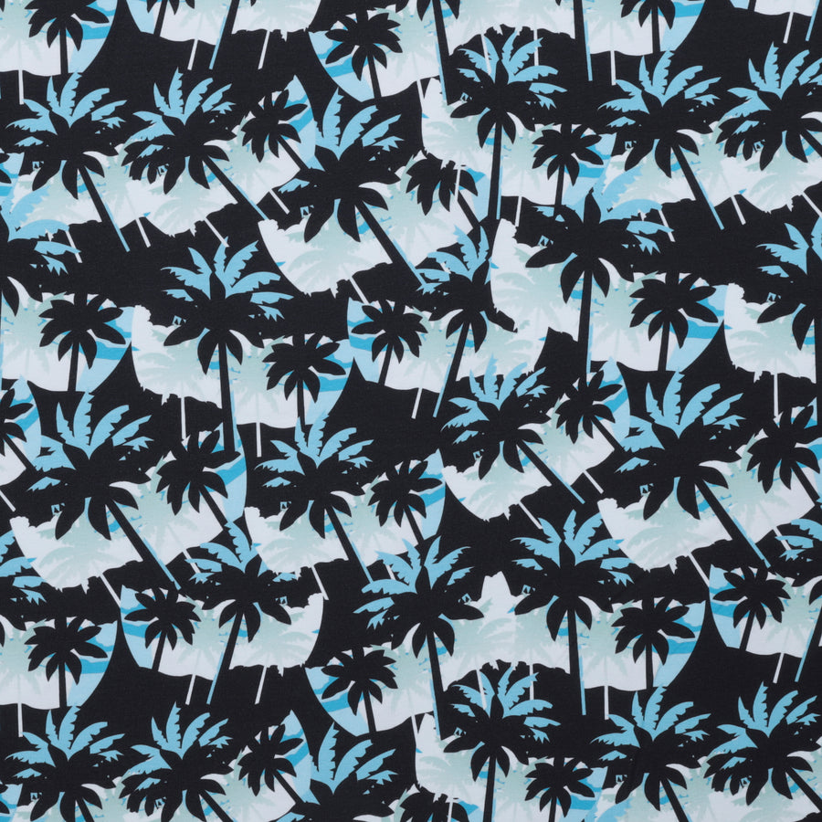 Stof - Cotton - Avalana - French Terry - Blue - Tropical Trees