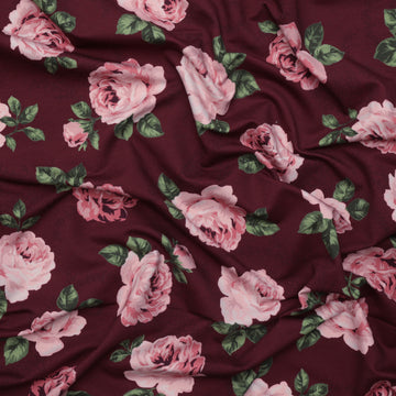Stof - Cotton - Avalana - French Terry - Wine - Roses