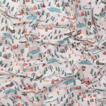 Rifle Paper Co. - Cotton - Holiday Classics II - Holiday Village - Cream
