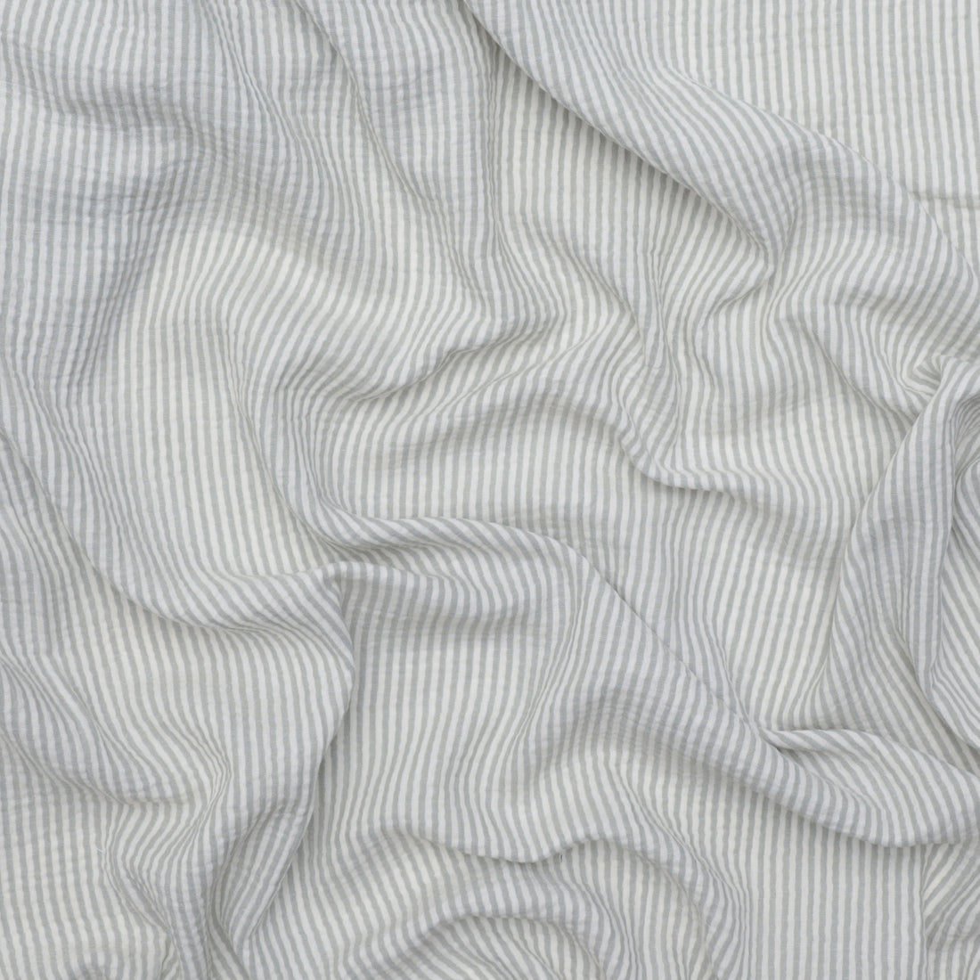 Cotton - Double Gauze - Vertical Stripe - Seafoam