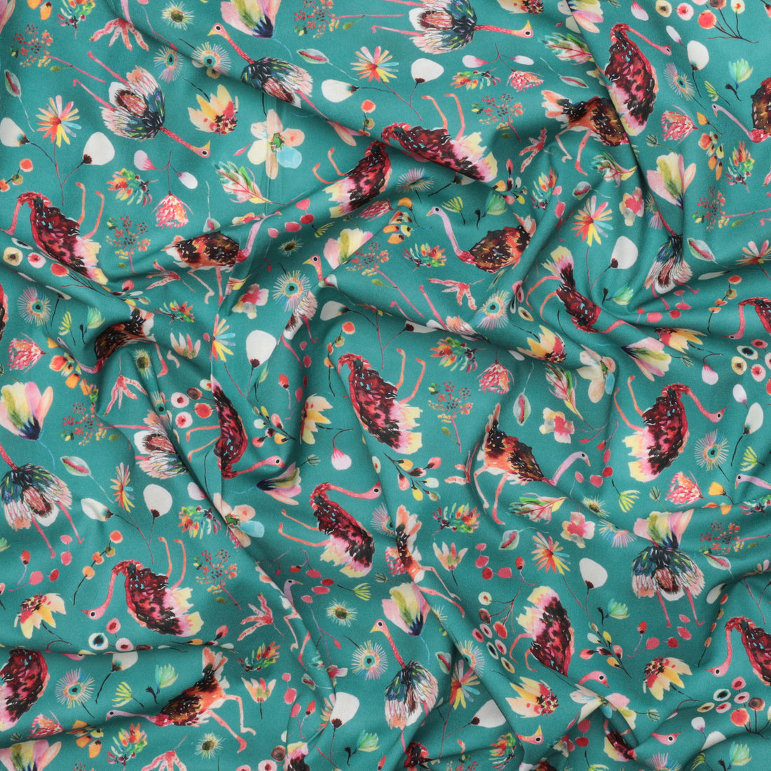 Desert Blooms - Cotton - Flora & Fun - Teal – RICK RACK Textiles