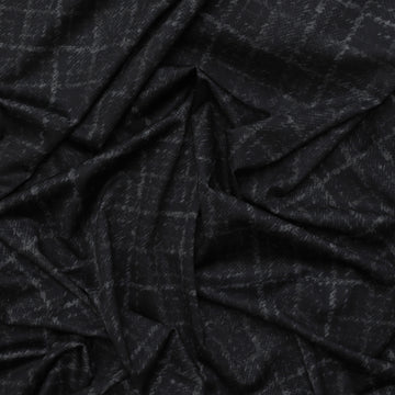 Rayon - Ponte Knit - Black Grey