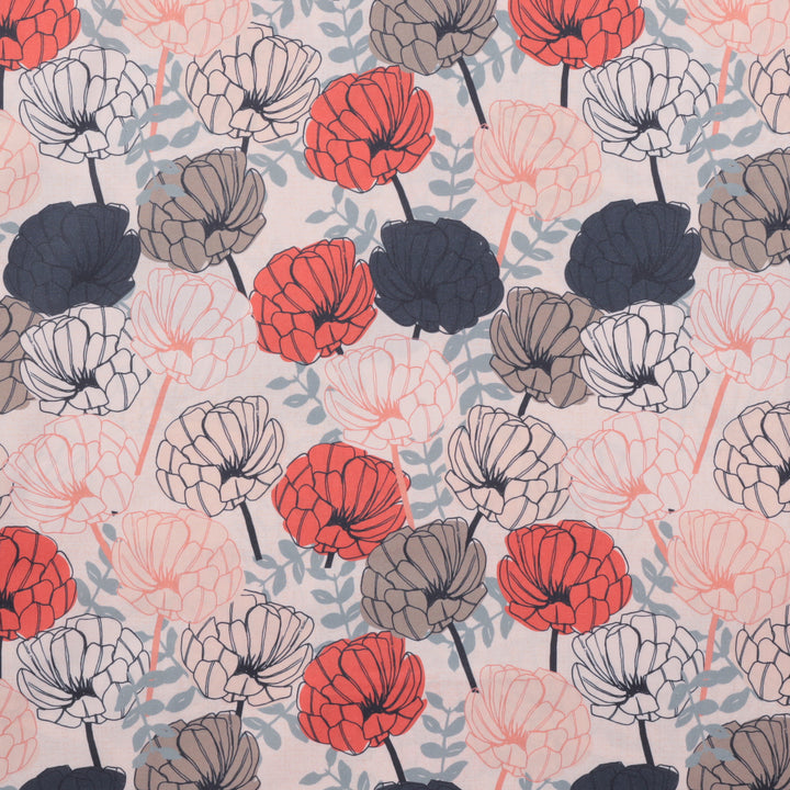 Paintbrush Studio - Cotton - A Walk In The Woods - Large Floral Beige