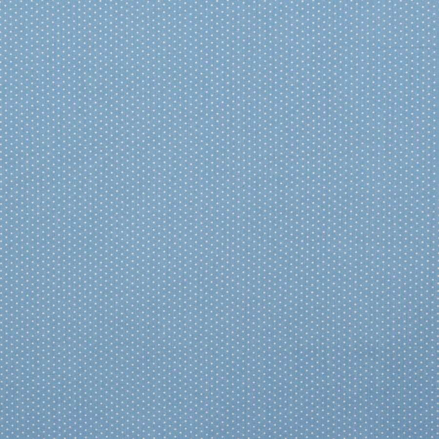 Cotton Blend - Chambray - Dot - Light Denim Blue