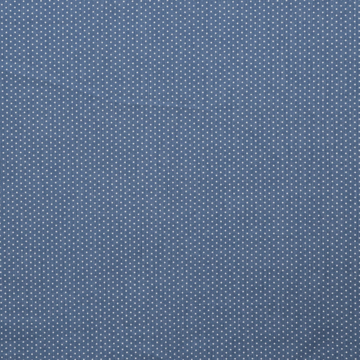 Cotton Blend - Chambray - Dot - Dark Denim Blue