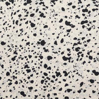 Cotton Blend - Italian Stretch Cotton - Beige + Black Dots