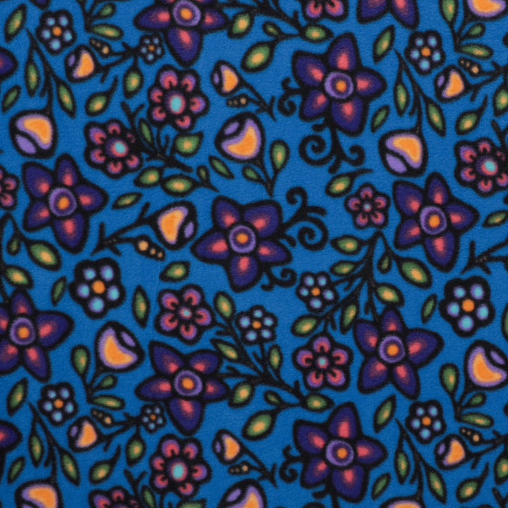 Jackie Traverse - Fleece - Ojibway Florals - Blue