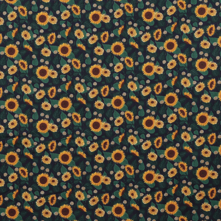 Rifle Paper Co. - Curio - Cotton - Sunflower Fields - Navy