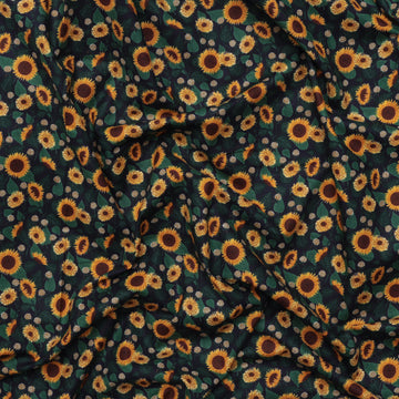 Rifle Paper Co. - Curio - Cotton - Sunflower Fields - Navy