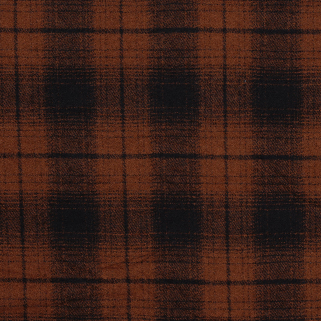 Recycled Poly - Brushed Plaid Knit - Copper