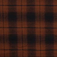 Recycled Poly - Brushed Plaid Knit - Copper