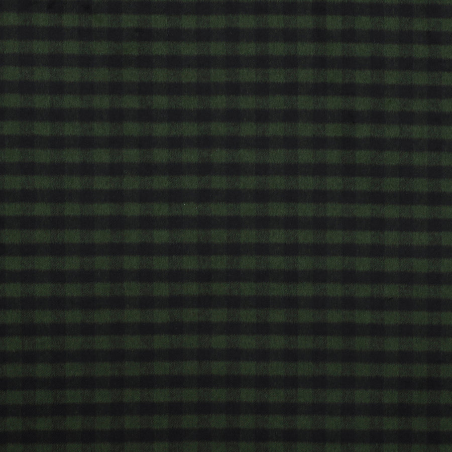 Wool Blend - Plaid Coating - Forest