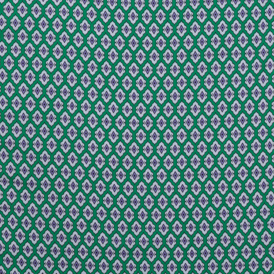 Rayon - Challis Print - Geometric - Green