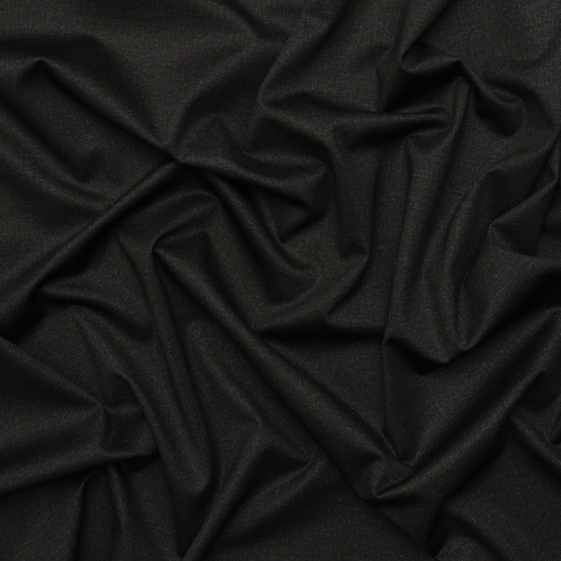 Recycled Poly - Ponte Print - Denim Look - Black