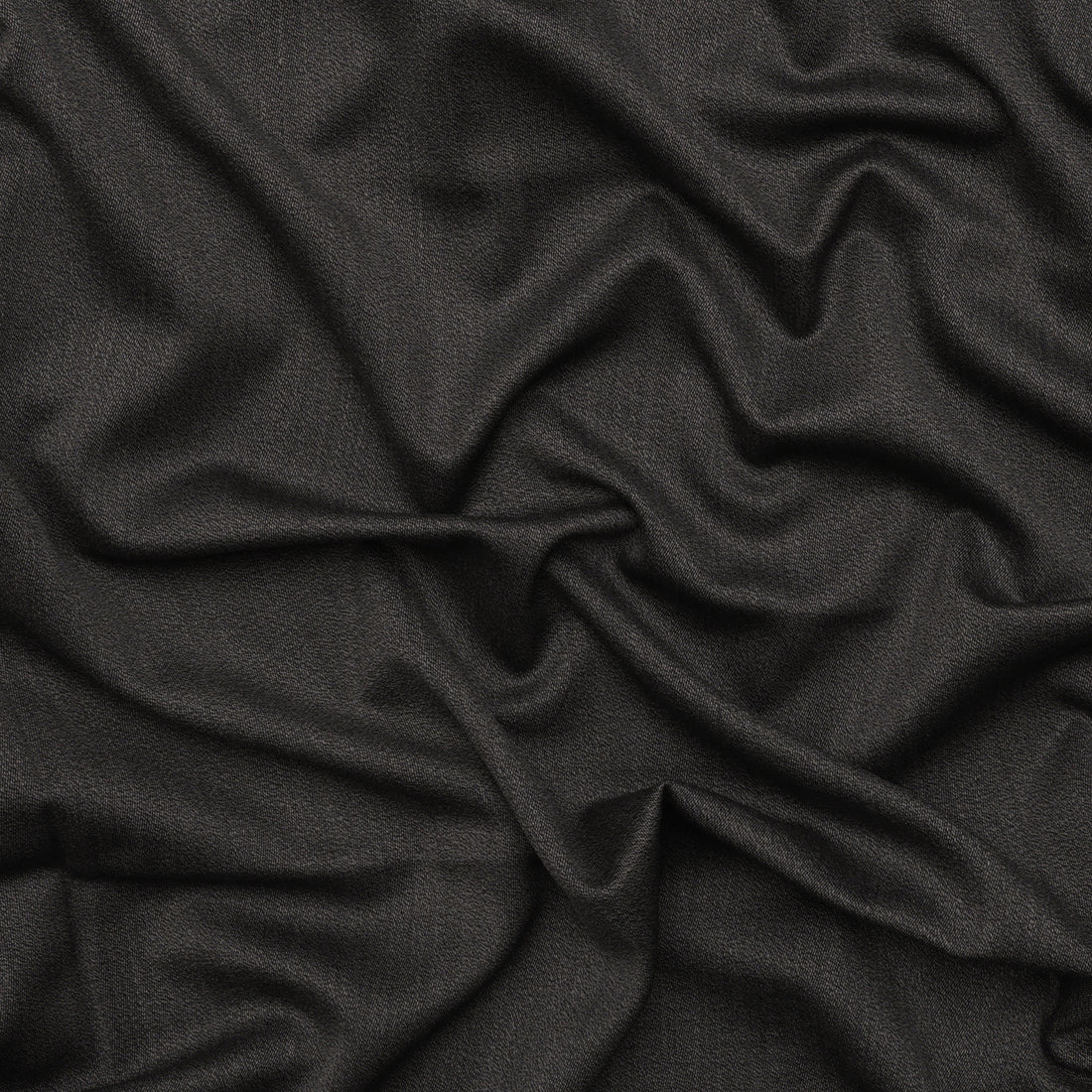 Merino Wool - Suiting - Solid Twill - Grey Black