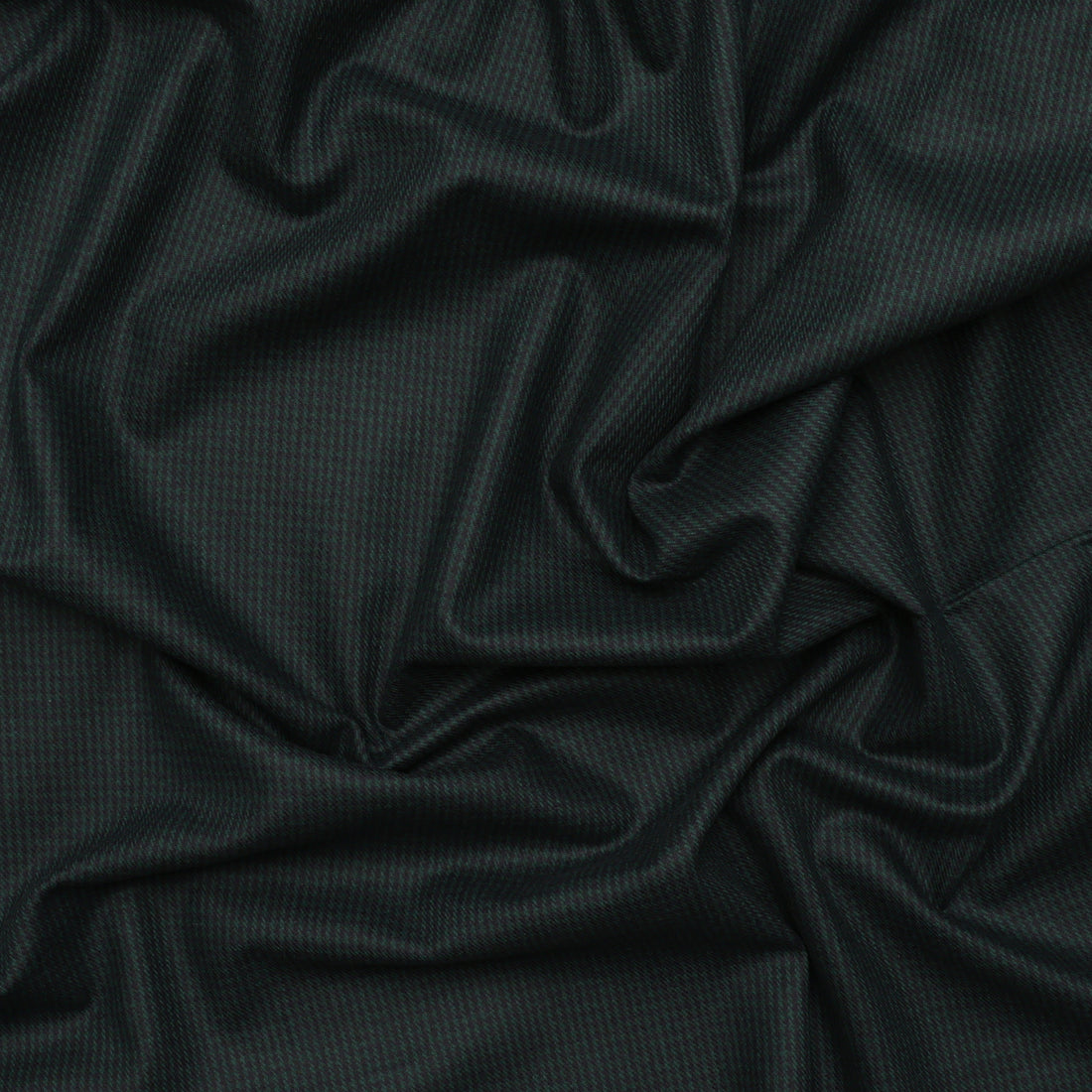Wool Blend - Suiting - Stripe - Navy Green