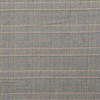 Wool Blend - Suiting - Plaid - Teal Orange Beige