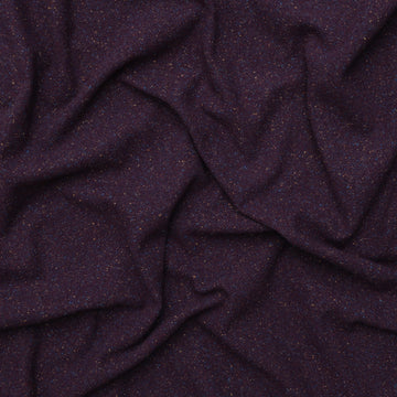 Wool Silk - Speckle Flannel Coating - Purple Blue