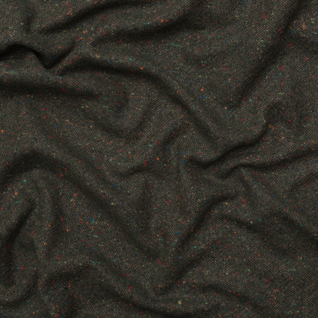 Wool - Speckle Flannel Coating - Forest Green Multi
