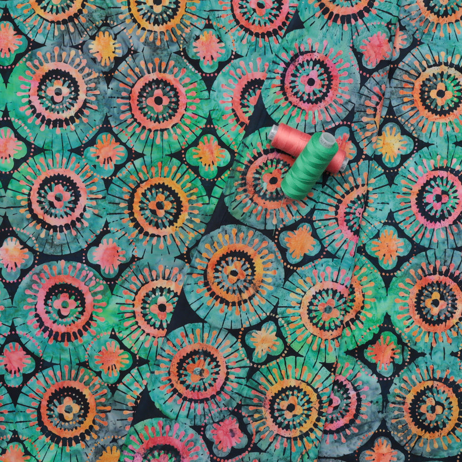 Artisan Batiks - Cotton - Retro Rainbow - Batik - Jewel