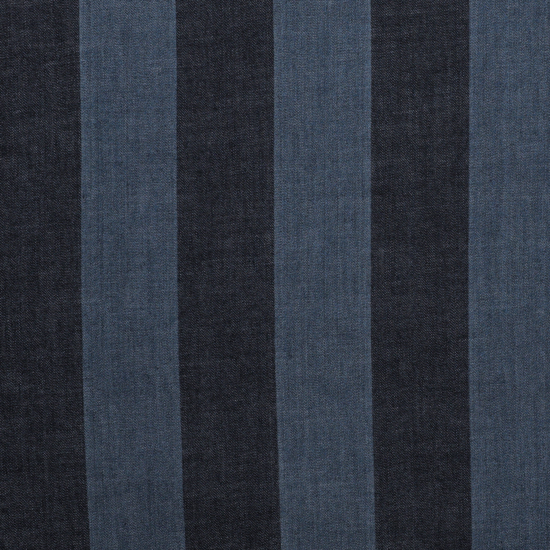 Cotton - Italian Stretch Denim - Large Stripe - Navy