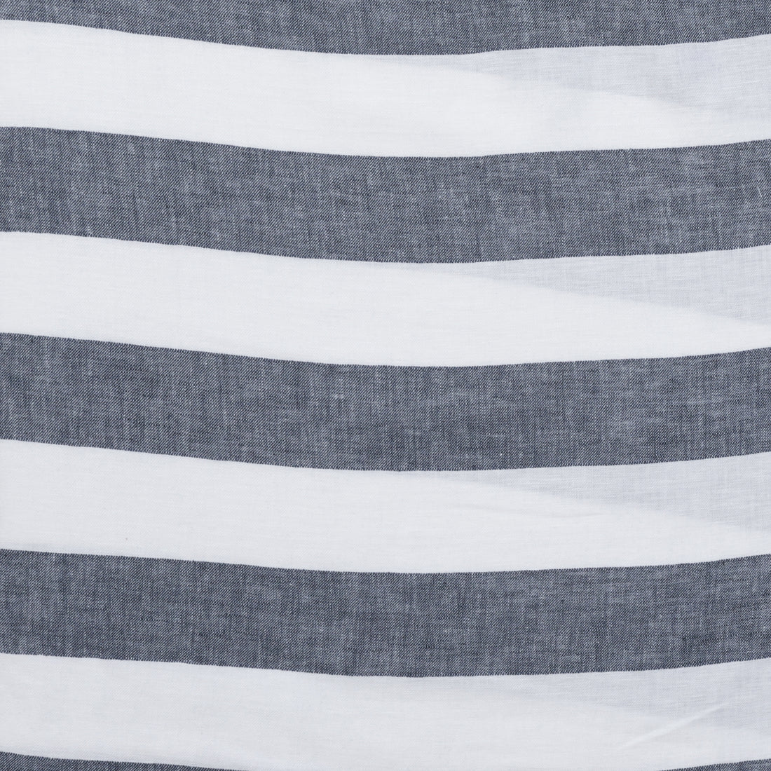 Linen Blend - Utopia - Wide Stripe - Navy White