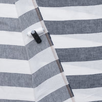 Linen Blend - Utopia - Wide Stripe - Navy White